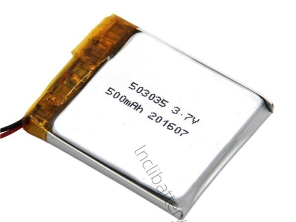 503035 3.7V 500mAh LiPo battery for GPS tracking and smart devices