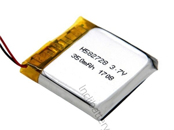 582728 3.7V 350mAh lithium polymer battery for wearable electronics and IoT compact devices