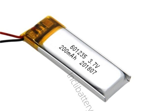 601235 3.7V 200mAh lithium polymer battery for compact smart devices and wearable electronics