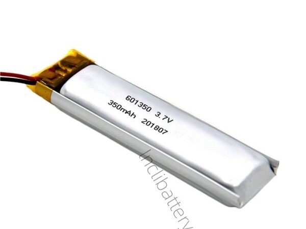 601350 3.7V 350mAh lithium polymer battery for portable smart electronics and IoT devices
