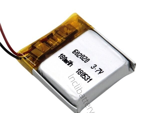 602020 3.7V 180mAh lithium polymer battery for ultra-compact wearable and sensor devices