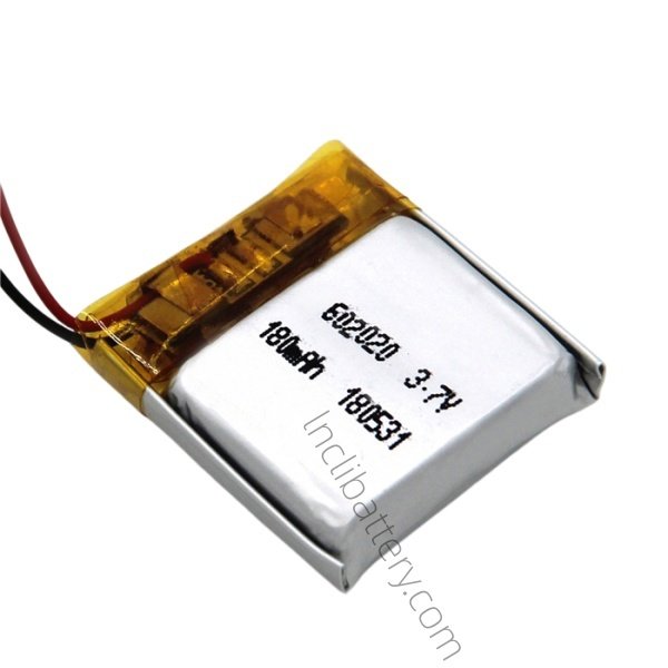602020 3.7V 180mAh lithium polymer battery for ultra-compact wearable and sensor devices