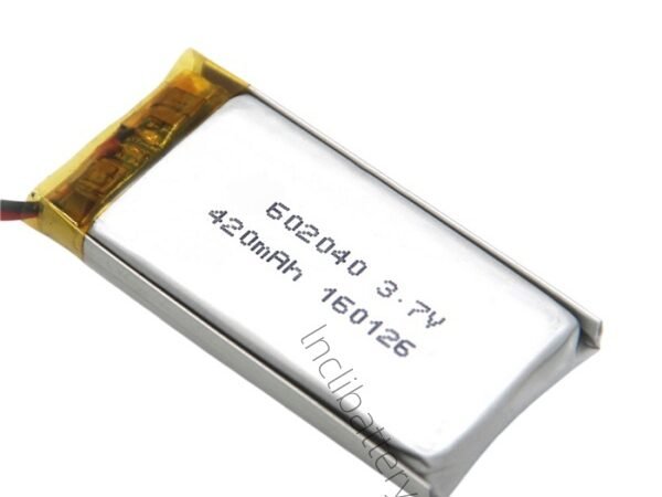 3.7V 420mAh 602040 slim lithium polymer battery for portable electronics