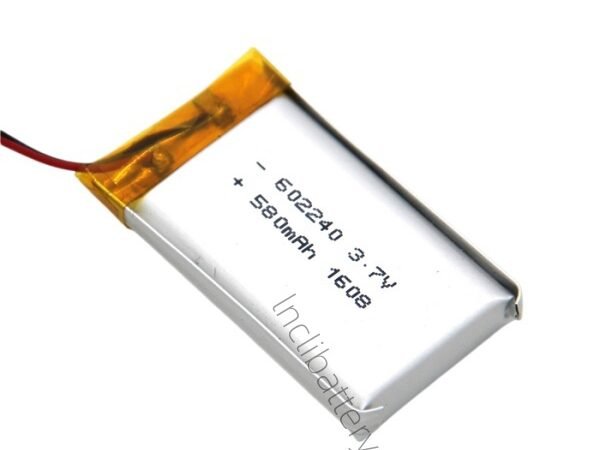 3.7V 580mAh 602240 compact lithium polymer battery for wearable electronics
