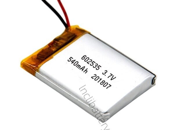 3.7V 540mAh 602535 ultra slim lithium polymer battery