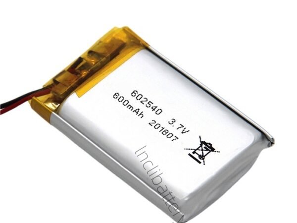3.7V 600mAh 602540 rechargeable polymer battery for consumer electronics