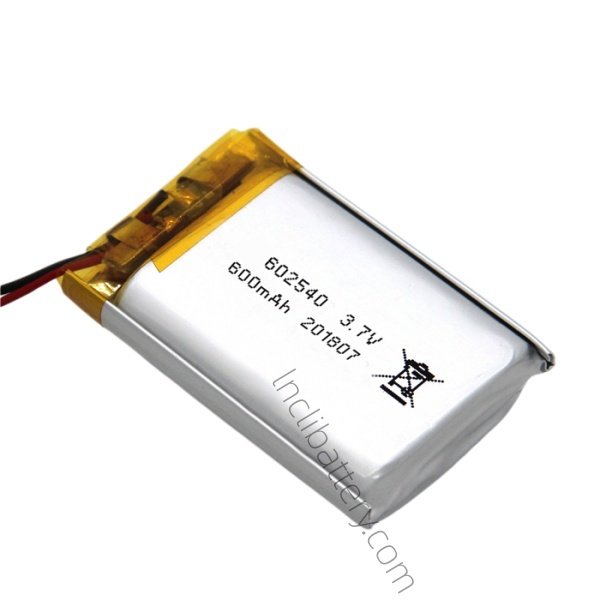 3.7V 600mAh 602540 rechargeable polymer battery for consumer electronics