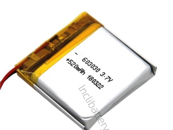 3.7V 520mAh 603030 lithium polymer battery for wearable devices