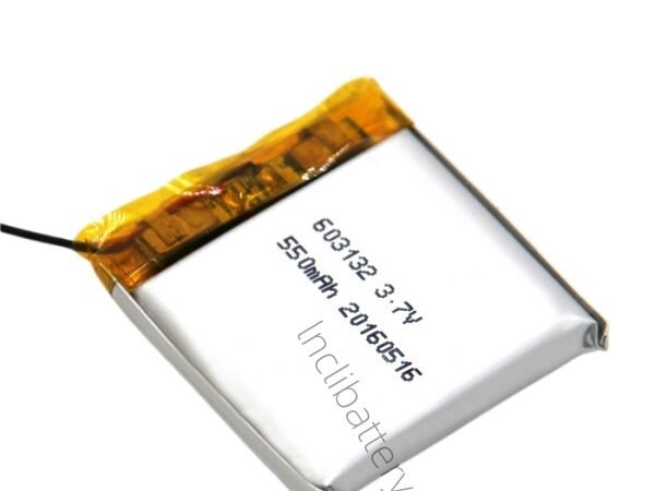 3.7V 550mAh 603132 custom slim lithium polymer battery for electronics