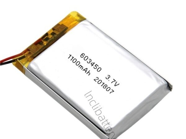 3.7V 1100mAh 603450 Rechargeable LiPo Battery for Portable Medical Devices