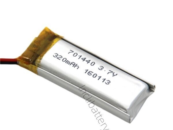 3.7V 320mAh 701440 LiPo Battery for Wearable Electronics