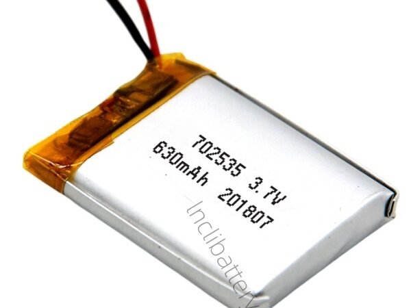 3.7V 630mAh lithium polymer battery with PCM LNC702535