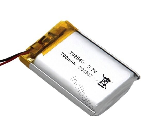 3.7V 700mAh lithium polymer rechargeable battery LNC702540