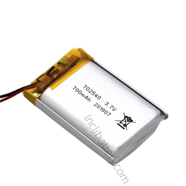 3.7V 700mAh lithium polymer rechargeable battery LNC702540