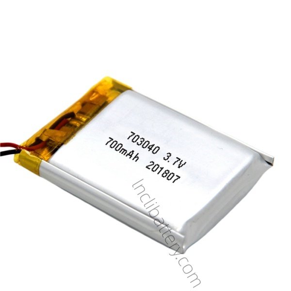 high performance 700mAh lithium polymer battery model LNC703040