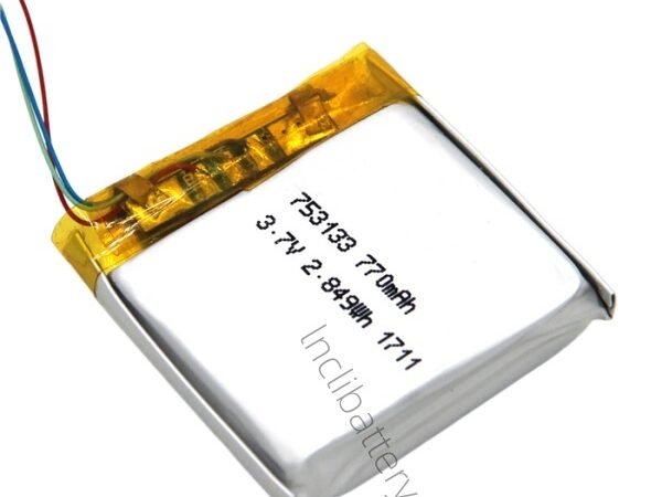 protected 770mAh lithium polymer battery LNC753133