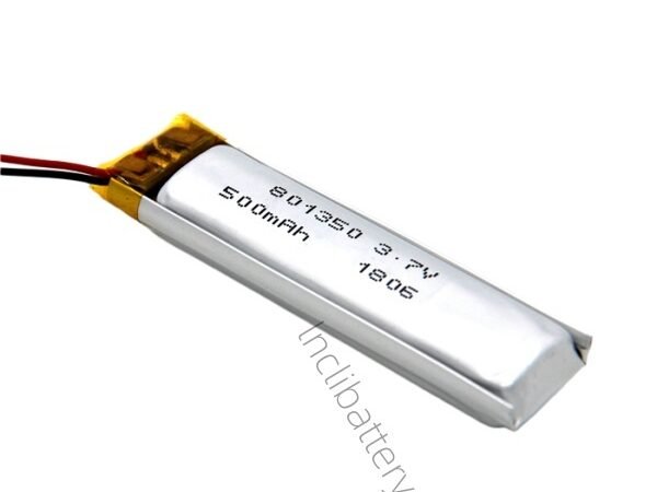 ultra slim 500mAh lithium polymer battery model LNC801350