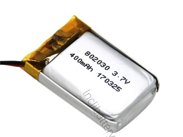 3.7V 400mAh rechargeable polymer battery model LNC802030