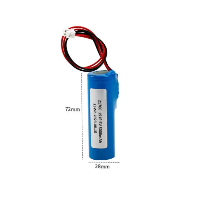 3.6V 21700 5000mAh 1S1P Rechargeable Li-ion Battery Pack for Industrial Equipment and Smart Devices