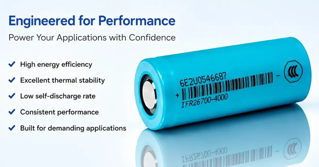 IFR26700-4000 3.2V 12.8Wh LiFePO4 Battery Cell: High-Capacity, Safe, and Long-Lasting Power