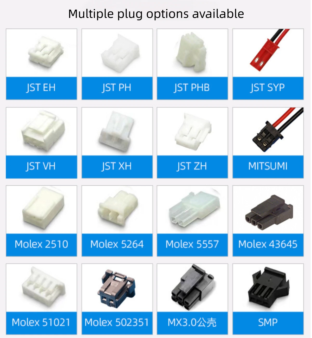 Multiple Plug Options Available for Custom NiMH Battery Pack