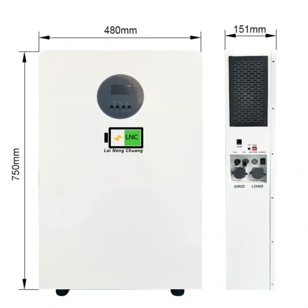 5kW 5kWh LiFePO4 All-in-One Solar Home Battery Storage System
