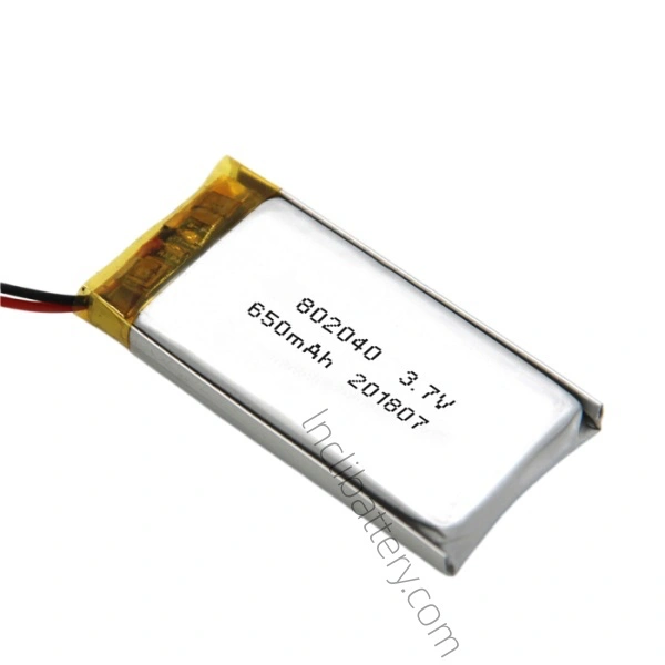 802040 650mAh 3.7V Rechargeable LiPo Battery