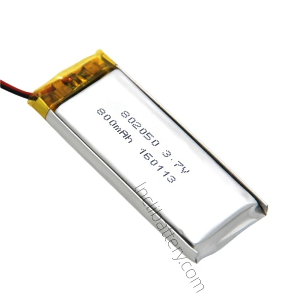 802050 800mAh 3.7V Compact Rechargeable LiPo Battery