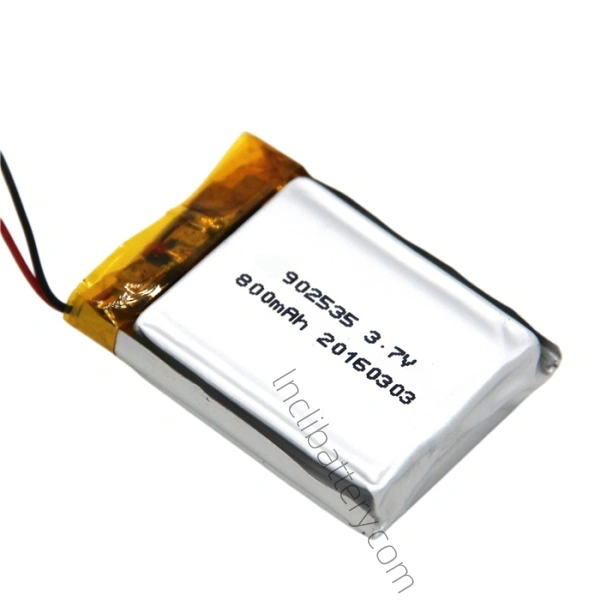 802535 800mAh 3.7V Slim Rechargeable LiPo Battery