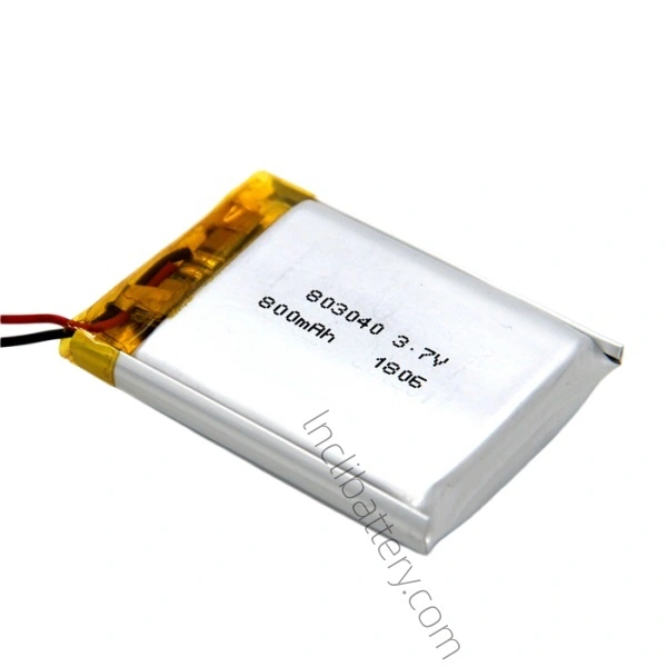 803040 800mAh 3.7V Slim Rechargeable LiPo Battery