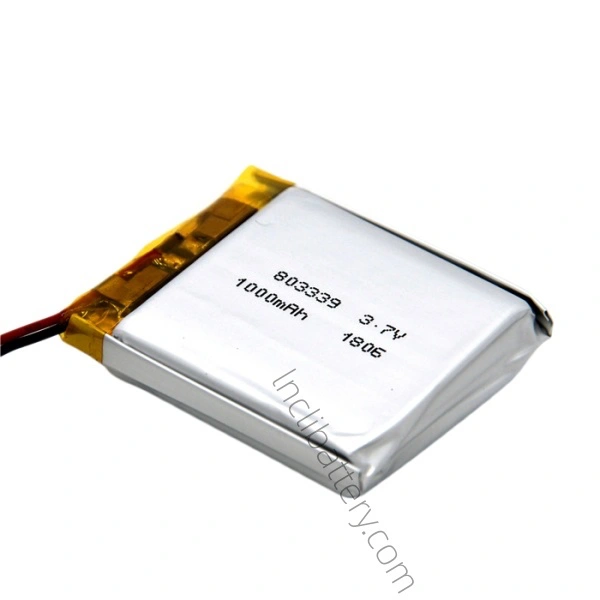 803339 1000mAh 3.7V Compact Rechargeable LiPo Battery