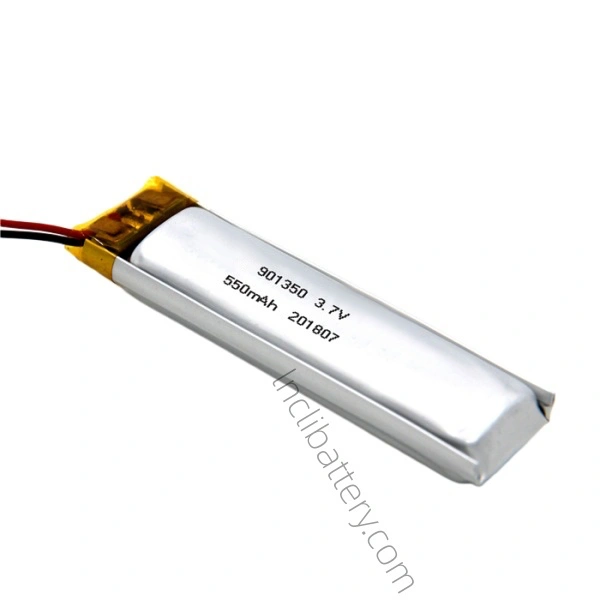 901350 550mAh 3.7V Compact Rechargeable LiPo Battery – Narrow Pouch Cell