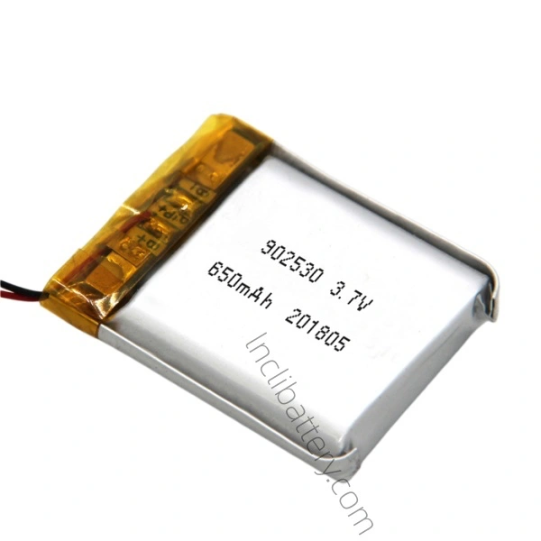 902530 650mAh 3.7V Slim Rechargeable LiPo Battery