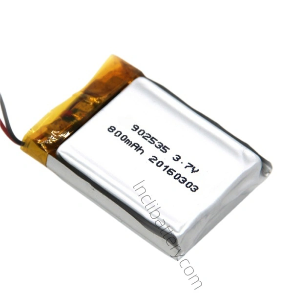 902535 800mAh 3.7V Slim Rechargeable LiPo Battery